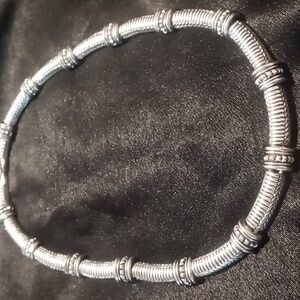 Premier design Egyptian revival style  collar necklace silver plated easy clean.